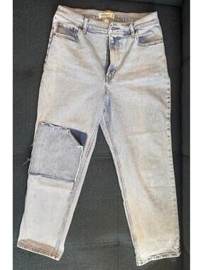 Abercrombie&Fitch|Ankle Straight High Rise Blue Jeans|Curve Love Size 31/12